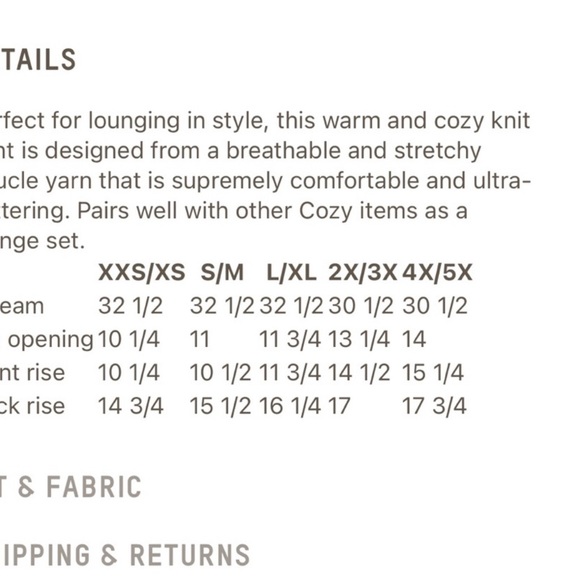 NWT Skims Cozy pants BONE size S/M - Picture 8 of 8